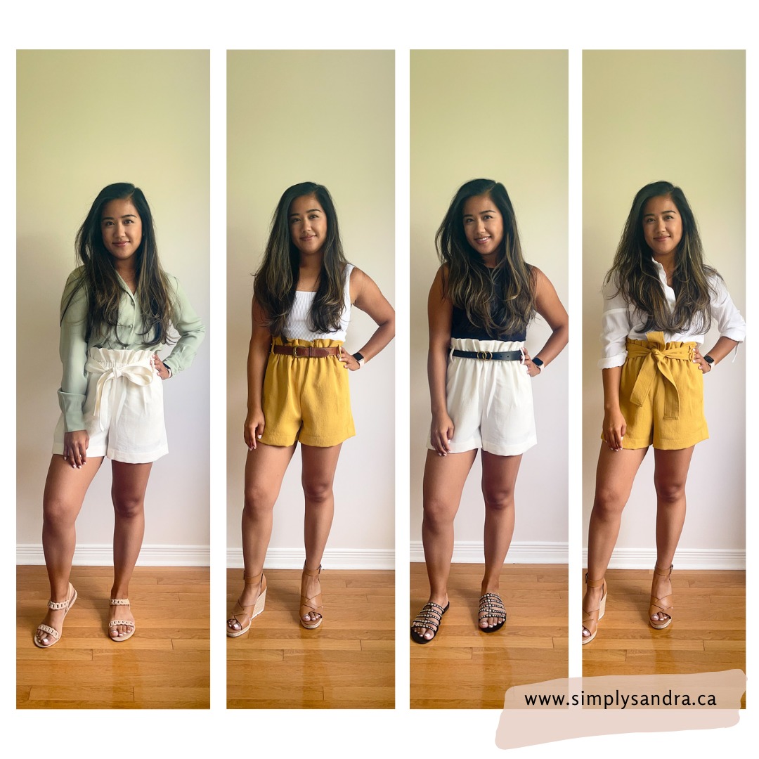 5 Ways to style the Wilfred paperbag short (or any paperbag shorts) -  Simply Sandra